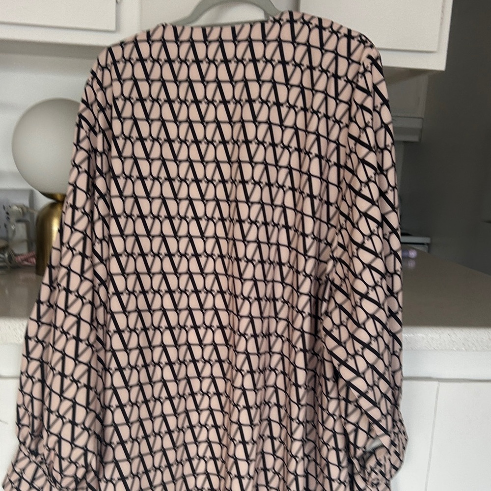 Geometric Patterned Trench Coat - image 3